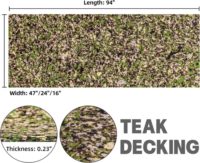 Fullfire Boat Flooring Eva Foam Decking Sheet, Camo Marine Boat Flooring for Pontoon Motorboat RV Yacht Kayak 94"x16" Camo Fullfire Boat Flooring Eva Foam Decking Sheet, Camo Marine Boat Flooring for Pontoon Motorboat RV Yacht Kayak 94"x16" Camo